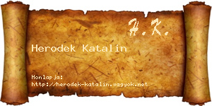 Herodek Katalin névjegykártya