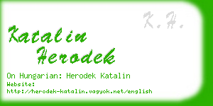 katalin herodek business card